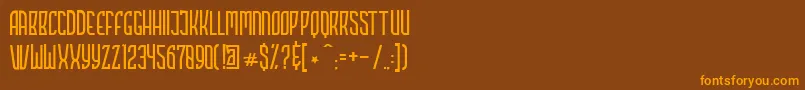 fuente HIGHSTORIES Demo – Fuentes Naranjas Sobre Fondo Marrón