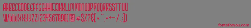 フォントHIGHSTORIES Demo – 赤い文字の灰色の背景