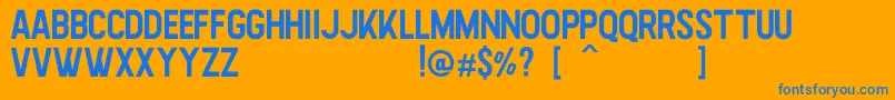 Highstories Sans Font – Blue Fonts on Orange Background