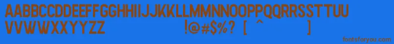 Highstories Sans Font – Brown Fonts on Blue Background