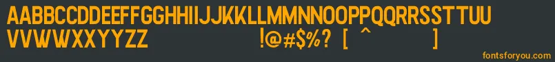Highstories Sans Font – Orange Fonts on Black Background