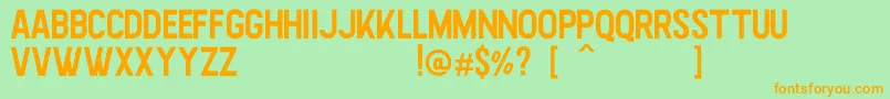 Highstories Sans Font – Orange Fonts on Green Background
