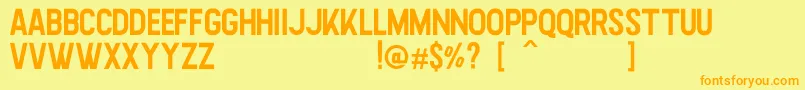Highstories Sans Font – Orange Fonts on Yellow Background