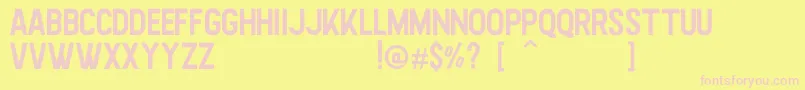 Highstories Sans Font – Pink Fonts on Yellow Background