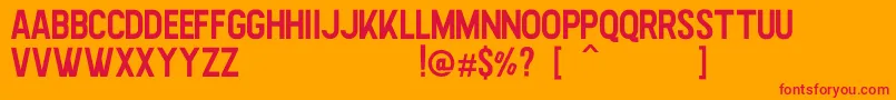 Highstories Sans Font – Red Fonts on Orange Background