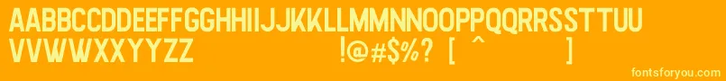 Highstories Sans Font – Yellow Fonts on Orange Background