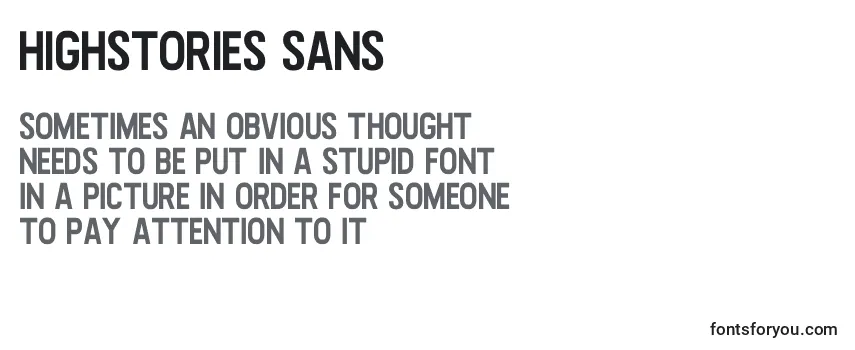 Шрифт Highstories Sans