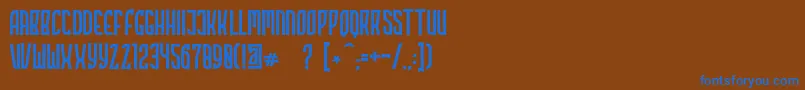 Highstories Stamp Font – Blue Fonts on Brown Background