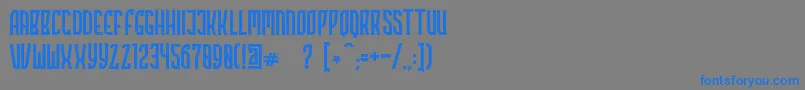 Highstories Stamp Font – Blue Fonts on Gray Background