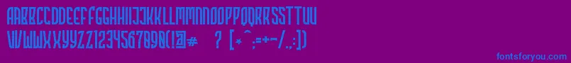 Highstories Stamp Font – Blue Fonts on Purple Background