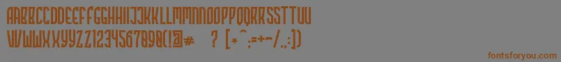 Highstories Stamp Font – Brown Fonts on Gray Background