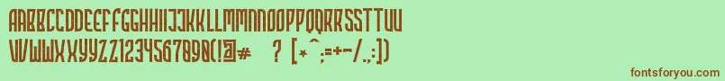 fuente Highstories Stamp – Fuentes Marrones Sobre Fondo Verde