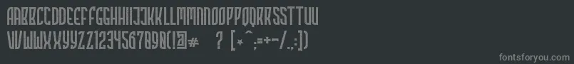 フォントHighstories Stamp – 黒い背景に灰色の文字