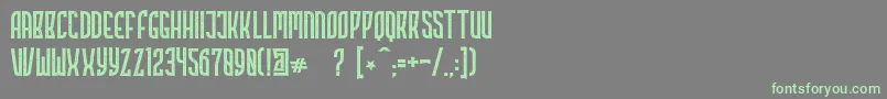 Highstories Stamp Font – Green Fonts on Gray Background