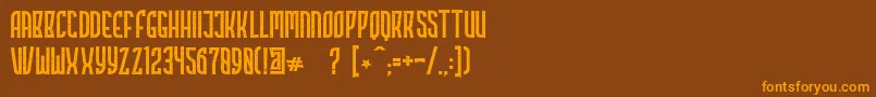 Highstories Stamp Font – Orange Fonts on Brown Background
