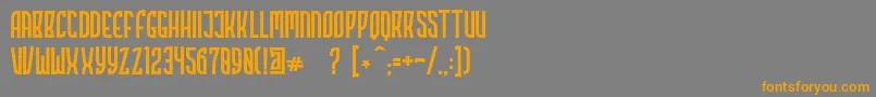 Highstories Stamp Font – Orange Fonts on Gray Background