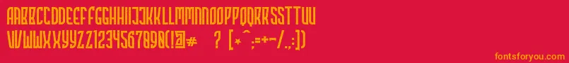 Highstories Stamp Font – Orange Fonts on Red Background