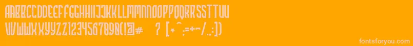 Highstories Stamp Font – Pink Fonts on Orange Background