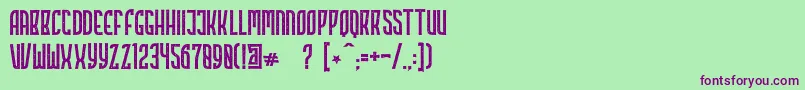 Highstories Stamp Font – Purple Fonts on Green Background