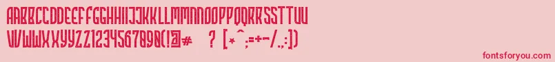 Highstories Stamp Font – Red Fonts on Pink Background