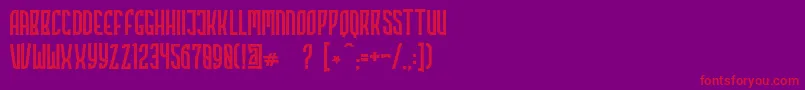 Highstories Stamp Font – Red Fonts on Purple Background