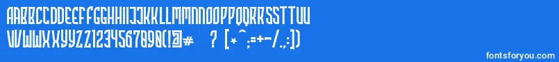 Highstories Stamp Font – White Fonts on Blue Background