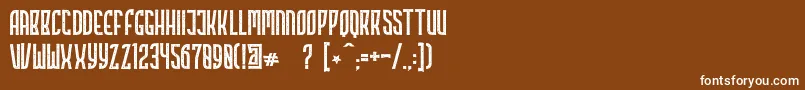 フォントHighstories Stamp – 茶色の背景に白い文字