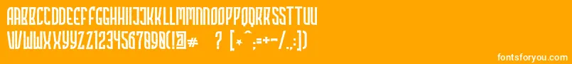 Highstories Stamp Font – White Fonts on Orange Background