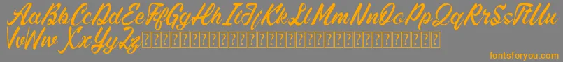 Hightide for free Font – Orange Fonts on Gray Background
