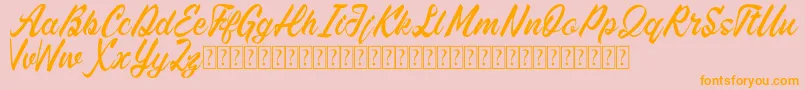 Hightide for free Font – Orange Fonts on Pink Background