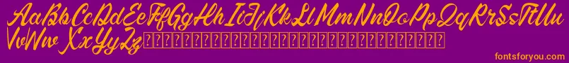 Hightide for free Font – Orange Fonts on Purple Background