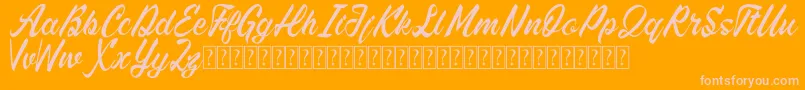 Hightide for free Font – Pink Fonts on Orange Background