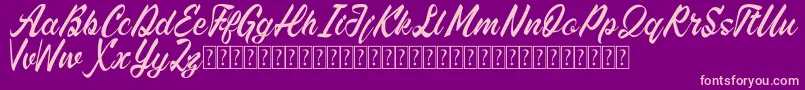 Hightide for free Font – Pink Fonts on Purple Background