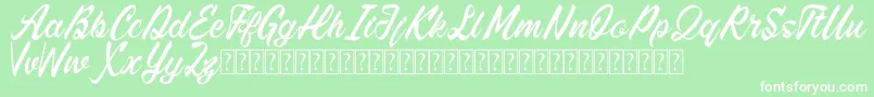 Hightide for free Font – White Fonts on Green Background