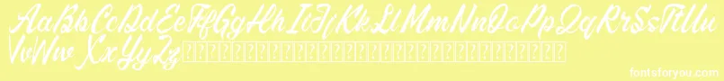 Hightide for free Font – White Fonts on Yellow Background