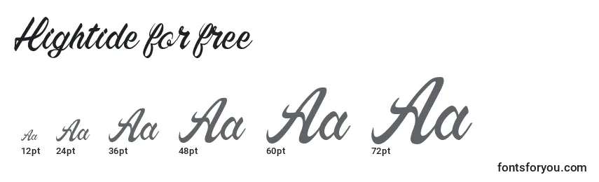 Hightide for free Font Sizes