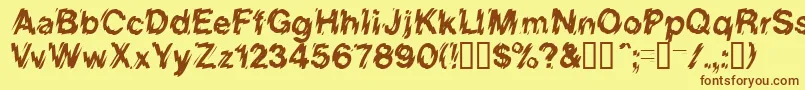 HighVoltage Font – Brown Fonts on Yellow Background