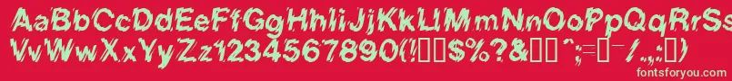 Шрифт HighVoltage – зелёные шрифты на красном фоне
