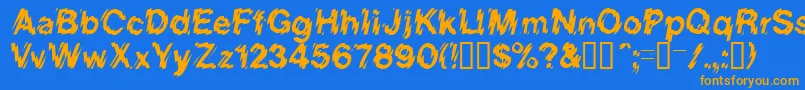 HighVoltage Font – Orange Fonts on Blue Background