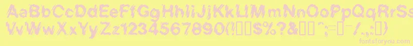 HighVoltage Font – Pink Fonts on Yellow Background