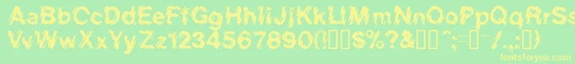 HighVoltage Font – Yellow Fonts on Green Background