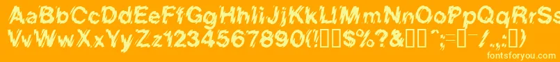 HighVoltage Font – Yellow Fonts on Orange Background