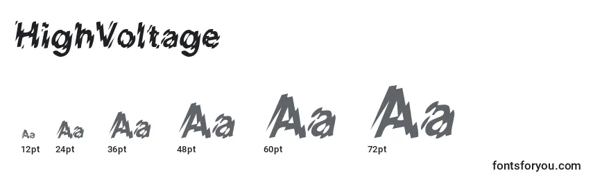 HighVoltage (129659) Font Sizes