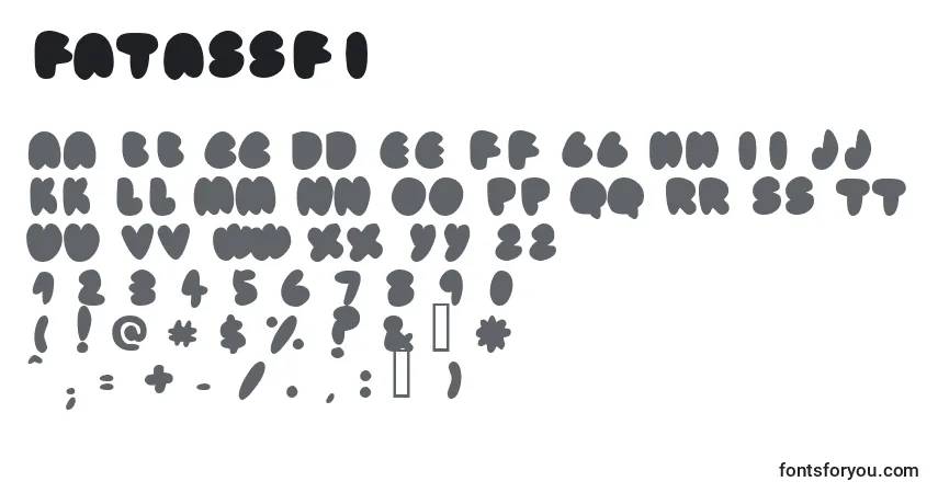 Шрифт Fatassfi – алфавит, цифры, специальные символы