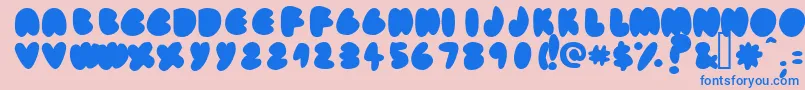 Fatassfi Font – Blue Fonts on Pink Background