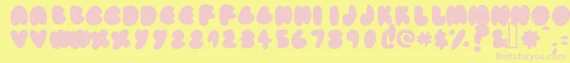 Fatassfi Font – Pink Fonts on Yellow Background