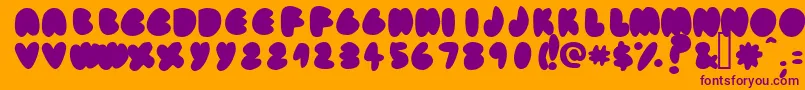 Fatassfi Font – Purple Fonts on Orange Background