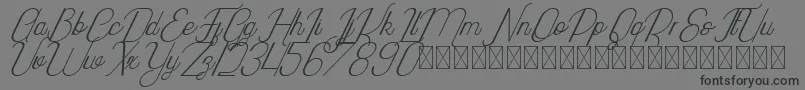 フォントHighway Italic PersonalUse – 黒い文字の灰色の背景