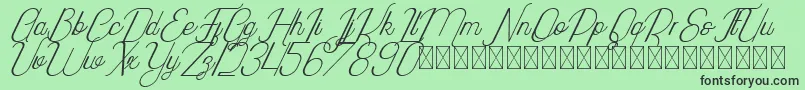 Fonte Highway Italic PersonalUse – fontes pretas em um fundo verde