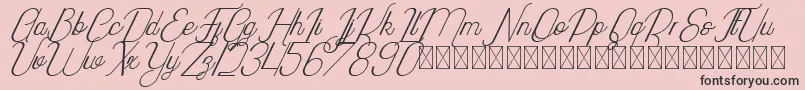 Fonte Highway Italic PersonalUse – fontes pretas em um fundo rosa